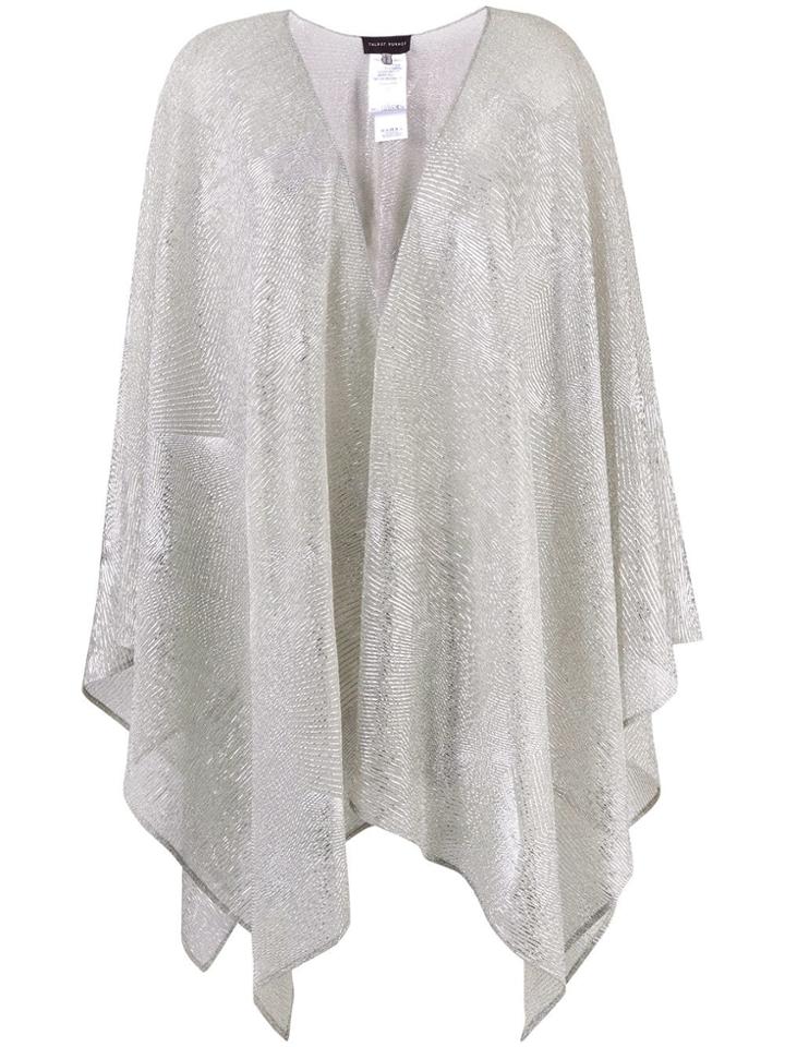 Talbot Runhof Sheer Metallic Poncho