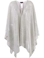 Talbot Runhof Sheer Metallic Poncho