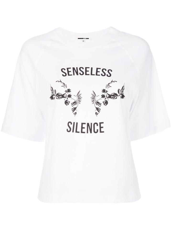 Mcq Alexander Mcqueen - Senseless Print T-shirt - Women - Cotton - Xs, White, Cotton