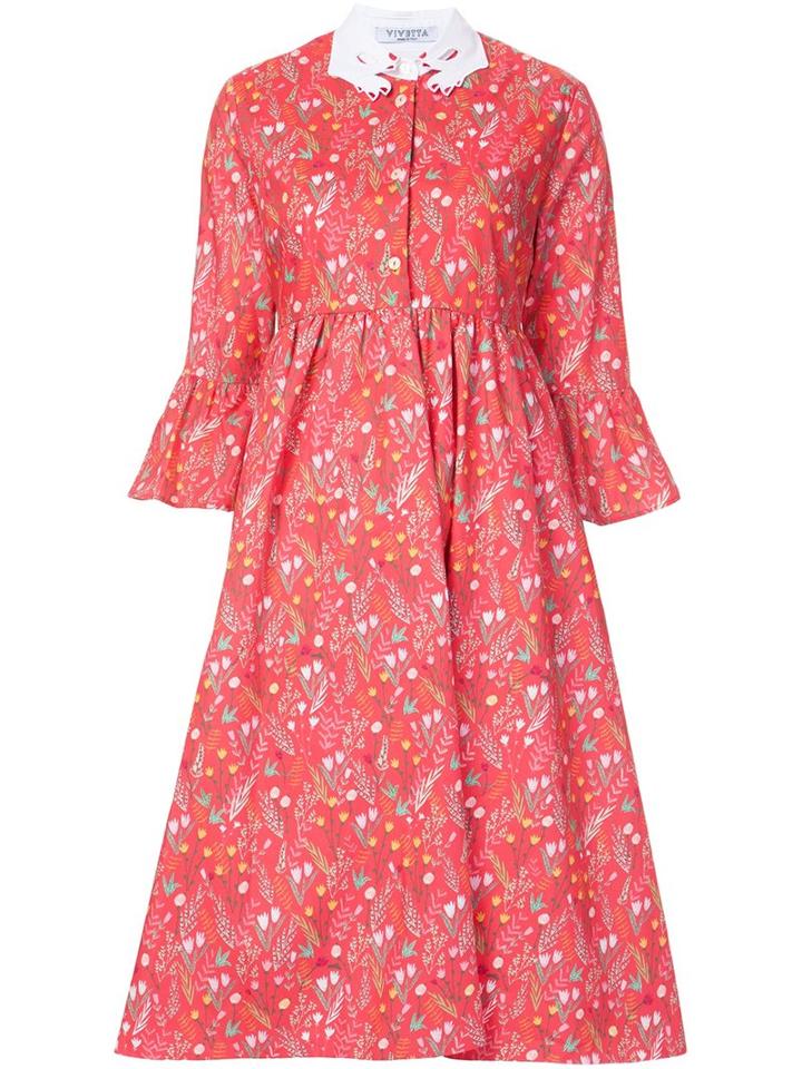 Vivetta Ruffle Sleeve Shirt Dress