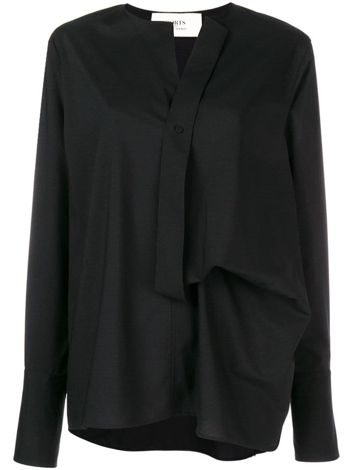 Ports 1961 Notched Neck Jumper - Black