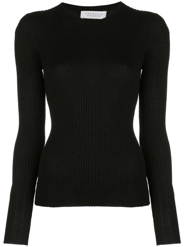 Gabriela Hearst Ribbed Knit Top - Black