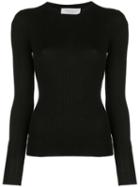 Gabriela Hearst Ribbed Knit Top - Black