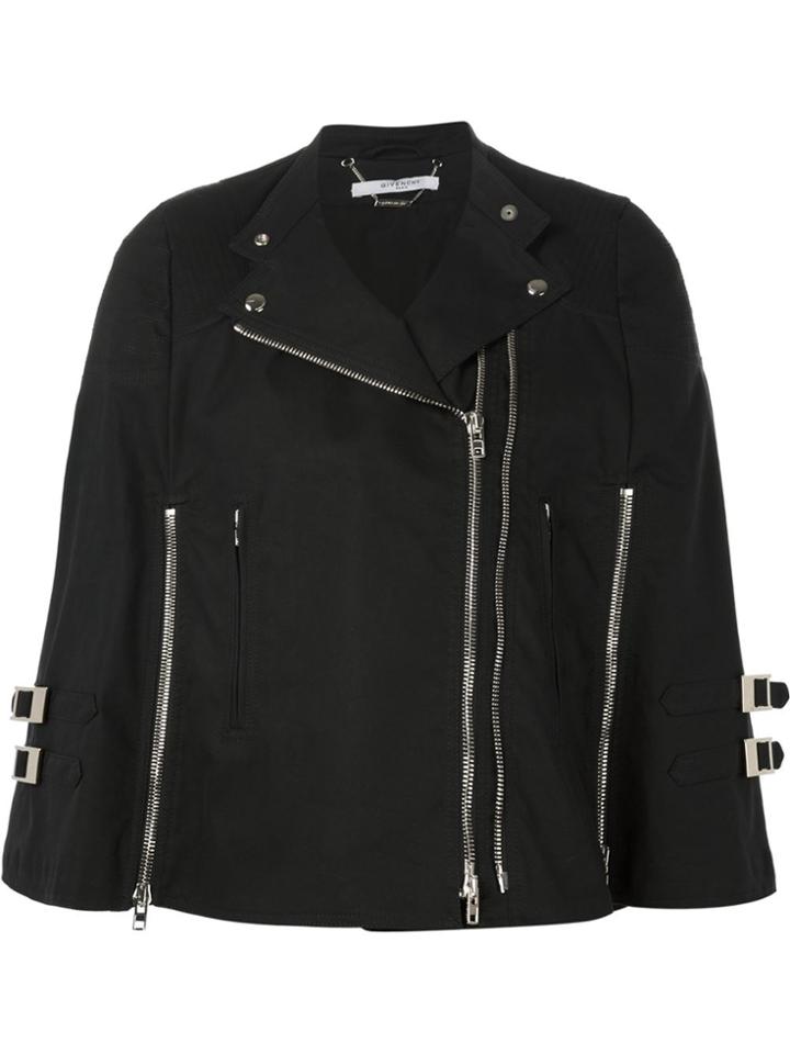 Givenchy Biker Cape Jacket - Black