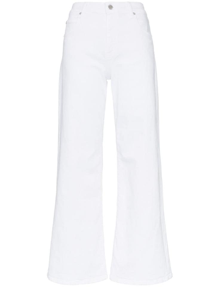 Eve Denim Charlotte Wide Leg Culoutte Jeans - White