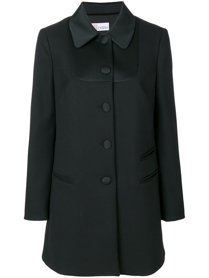 Red Valentino - Fitted Jacket - Women - Polyester/spandex/elastane/viscose - 46, Black, Polyester/spandex/elastane/viscose