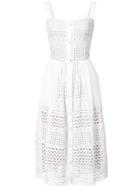 Patbo Button-through Lace Eyelet Dress - White