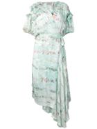 Preen By Thornton Bregazzi Asymmetric Floral Dress - Green