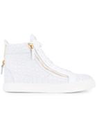 Giuseppe Zanotti Design Crocodile Print Leather Hi-tops