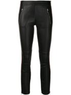 Alexander Mcqueen Striped Cropped Leggins - Red