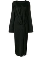 Mm6 Maison Margiela Draped Long Dress - Black