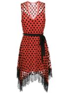 Nk Overlay Lace Midi Dress - Red