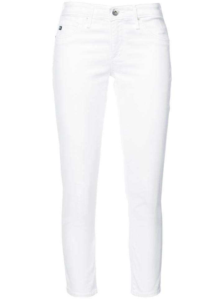Ag Jeans Cropped Tailored Trousers - White