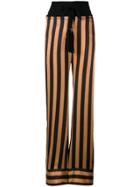 Ann Demeulemeester Striped Wide-leg Trousers - Black