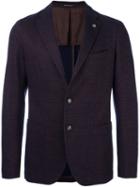 Tagliatore Jacquard Blazer, Men's, Size: 46, Blue, Cotton/virgin Wool/polyamide/cupro