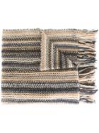 Missoni Metallic (grey) Knit Striped Scarf, Women's, Acrylic/polyamide/polyester/mohair