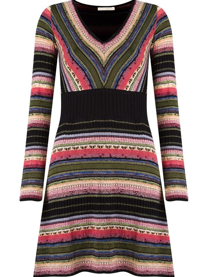 Cecilia Prado V-neck Knitted Dress, Women's, Size: G, Black, Acrylic/polyamide/viscose
