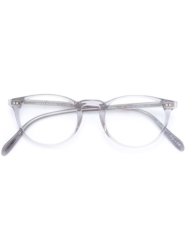 Oliver Peoples - 'riley-r' Glasses - Men - Acetate - One Size, Grey, Acetate