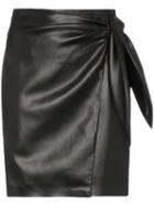 Nanushka Iowa Tie-waist Vegan Leather Mini Skirt - Black