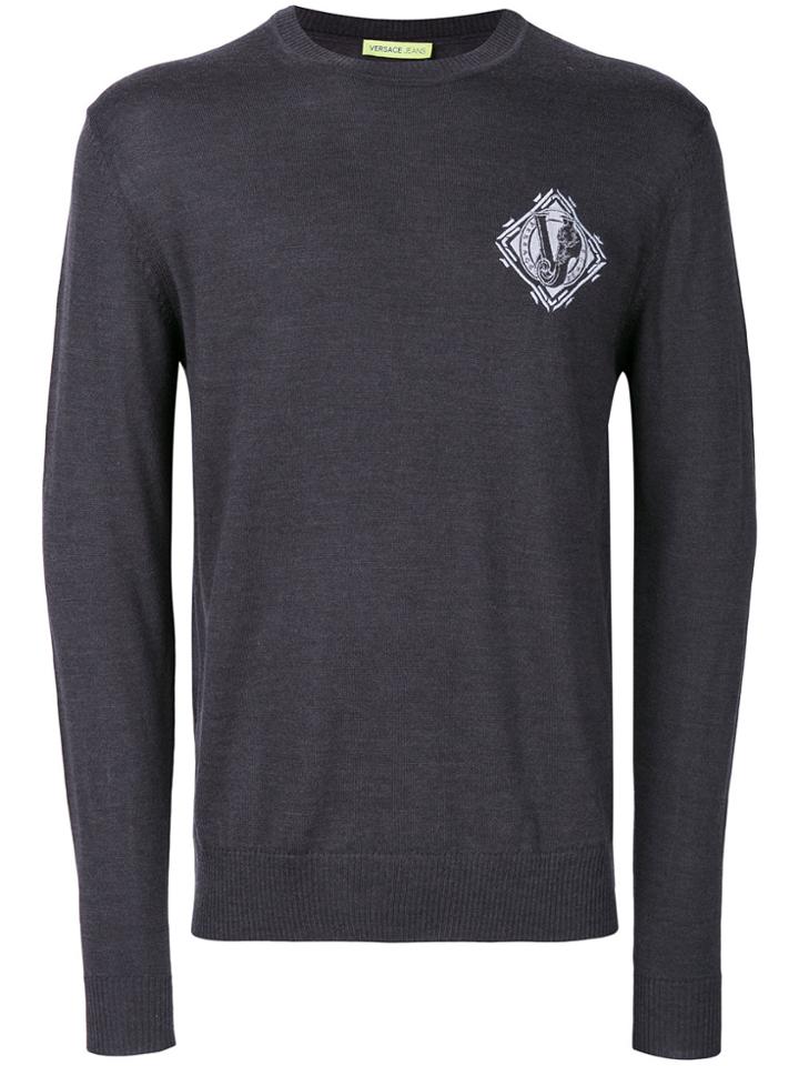 Versace Jeans Embroidered Logo Sweatshirt - Grey