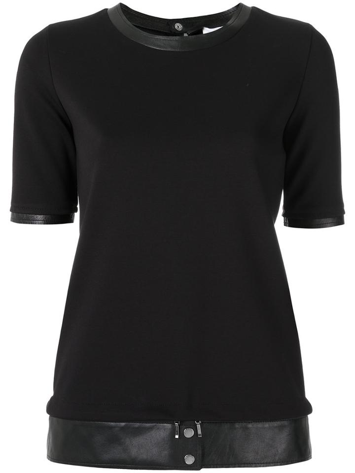 Gloria Coelho - Panelled Blouse - Women - Polyester/spandex/elastane/viscose - P, Black, Polyester/spandex/elastane/viscose