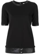 Gloria Coelho - Panelled Blouse - Women - Polyester/spandex/elastane/viscose - P, Black, Polyester/spandex/elastane/viscose
