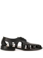 Bottega Veneta Cut Out Detailed Lace-up Shoes - Black
