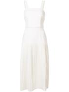 Flared Midi Dress - Women - Rayon - 14, White, Rayon, Rebecca Vallance