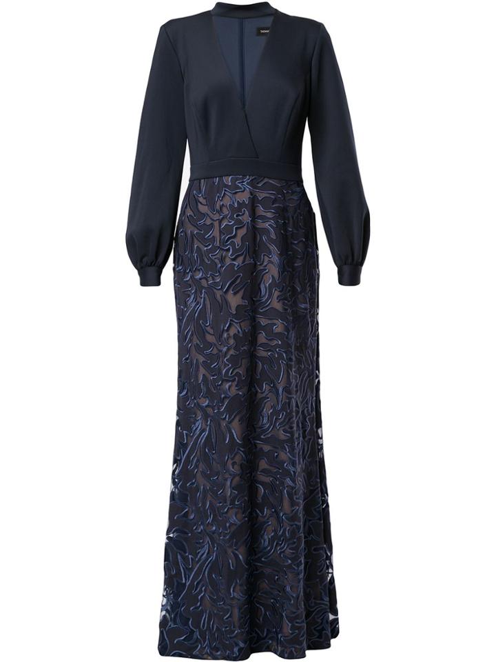 Tadashi Shoji Embroidered Elm Dress - Blue