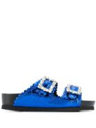 Suecomma Bonnie Crystal Buckle Sandals - Blue
