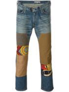 Junya Watanabe Comme Des Garçons Man Patchwork Jeans, Men's, Size: Medium, Blue, Wool/cotton