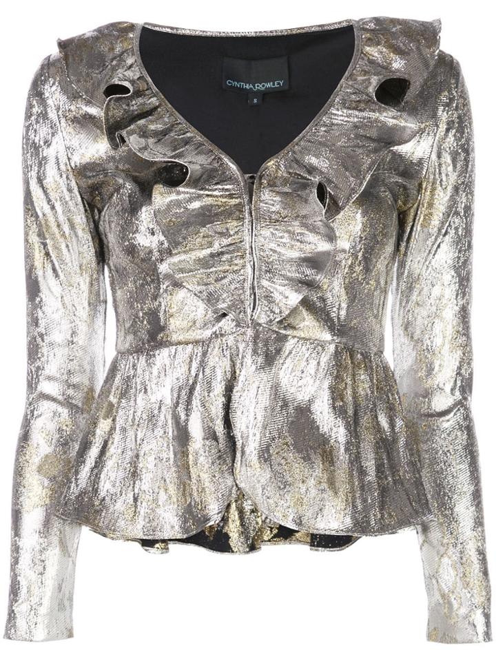 Cynthia Rowley Gold Coast Metallic Top - Silver