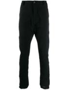 Poème Bohémien Slim-fit Drop-croth Trousers - Black