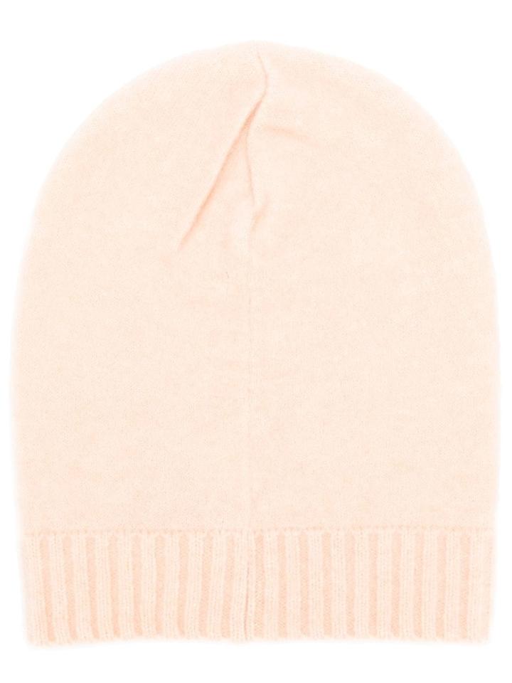 Laneus Ribbed Hem Beanie - Pink