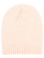 Laneus Ribbed Hem Beanie - Pink
