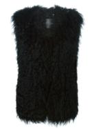 Ravn Knitted Lamb Vest, Women's, Size: Xs, Black, Lamb Fur