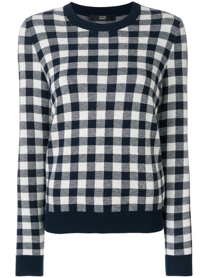 Steffen Schraut Gingham Jumper - Blue