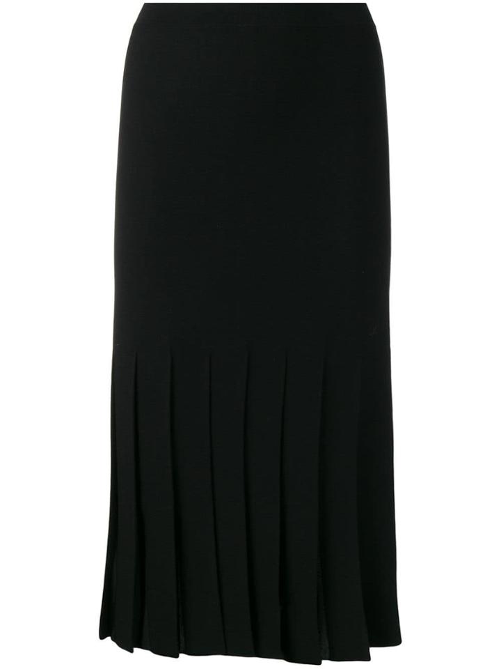Theory Pleated Midi Skirt - Black