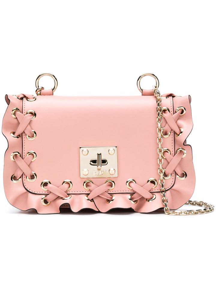 Red Valentino Rock Ruffles Shoulder Bag - Pink & Purple