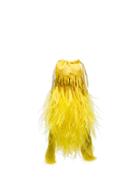 Attico Ostrich Feather Mini Pouch - Yellow