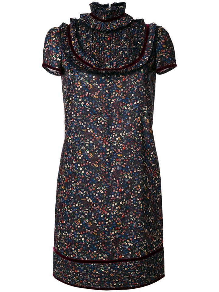 Dsquared2 Pleated Floral Print Dress - Multicolour