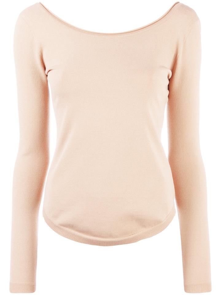 Lemaire - Long-sleeve Top - Women - Polyester/viscose - L, Brown, Polyester/viscose