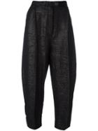 Boboutic Slouch Cropped Trousers, Women's, Size: Medium, Black, Cotton/polyamide/polyurethane