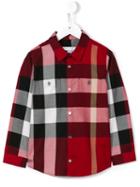 Burberry Kids Exploded Check Shirt, Boy's, Size: 10 Yrs, Red