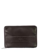 Bottega Veneta Crocodile-effect Strap Document Holder - Brown