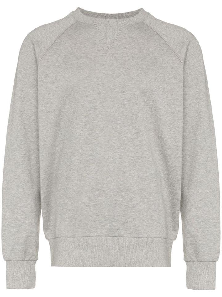 Y-3 Logo Printed Crew Neck Sweatshirt - 106 - Grey