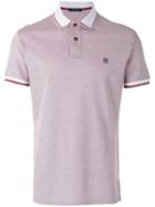 Ermenegildo Zegna Contrast Collar Polo Shirt, Men's, Size: 52, Red, Cotton