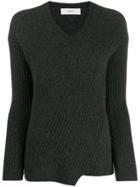 Pringle Of Scotland Travelling Rib V-neck Jumper - Grey