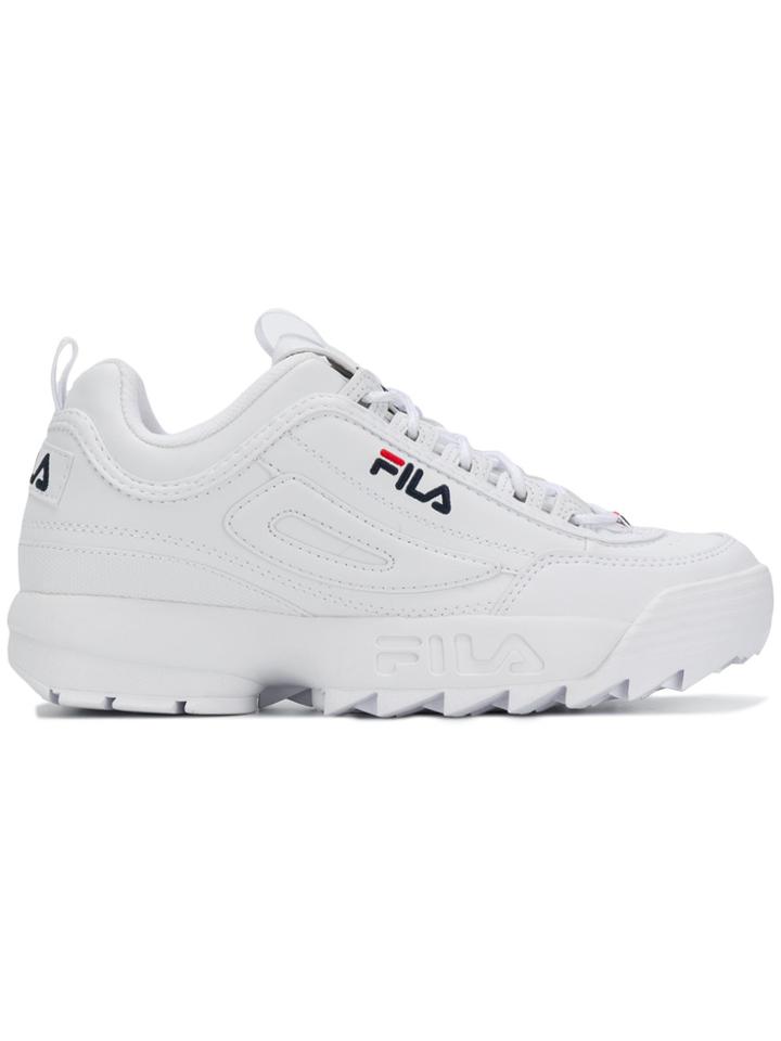 Fila Lace-up Logo Sneakers - White