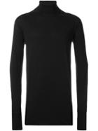 11 By Boris Bidjan Saberi Turtle Neck Sweater, Men's, Size: Small, Black, Cotton